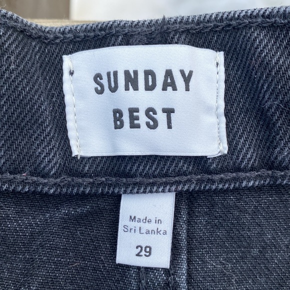 Aritzia Black Wide Legged Jeans - Picture 3 of 5